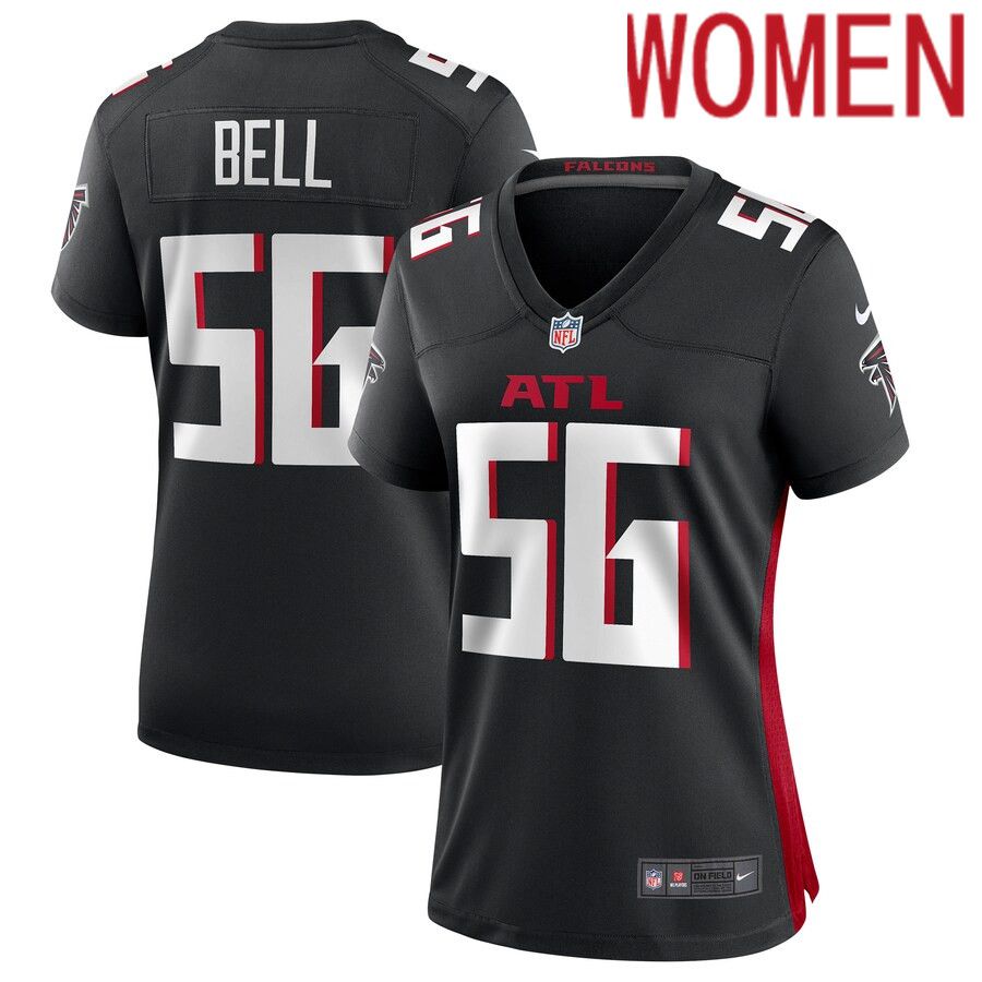 Women Atlanta Falcons 56 Quinton Bell Nike Black Game NFL Jersey
